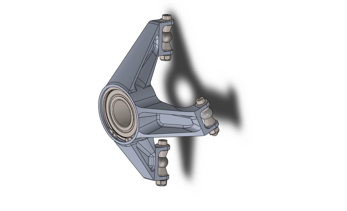 Baja SAE front upright CAD model